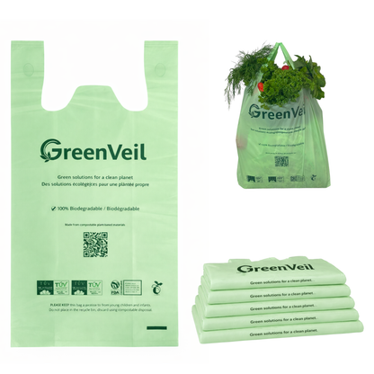 Grocery Bags (T-Shirt Style (30+8)×52 cm )